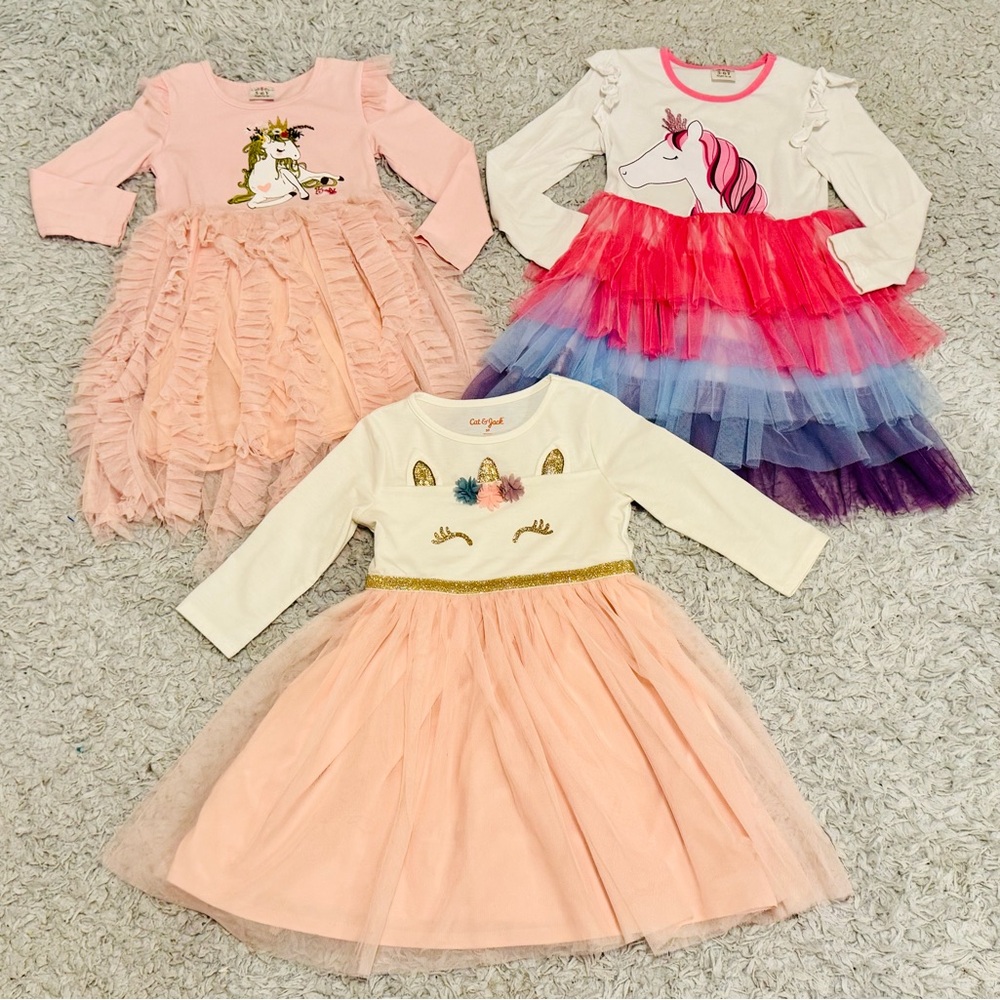 Girls' Unicorn Tulle Dresses Lot